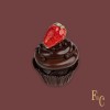 Çilekli Bitter Çikolatalı Cupcake