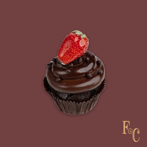 Çilekli Bitter Çikolatalı Cupcake